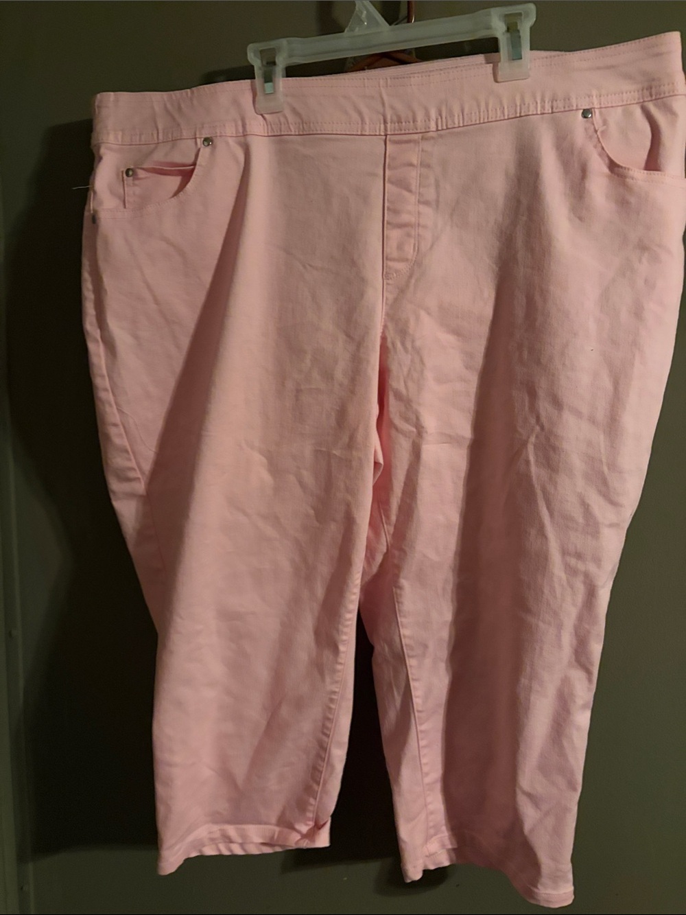 Kim Rogers Light Pink Cropped Jeans 20w